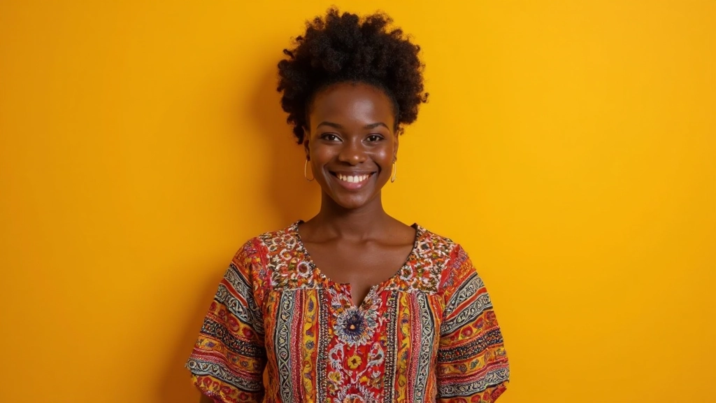 Mulher imigrante angolana aprendendo português com sucesso